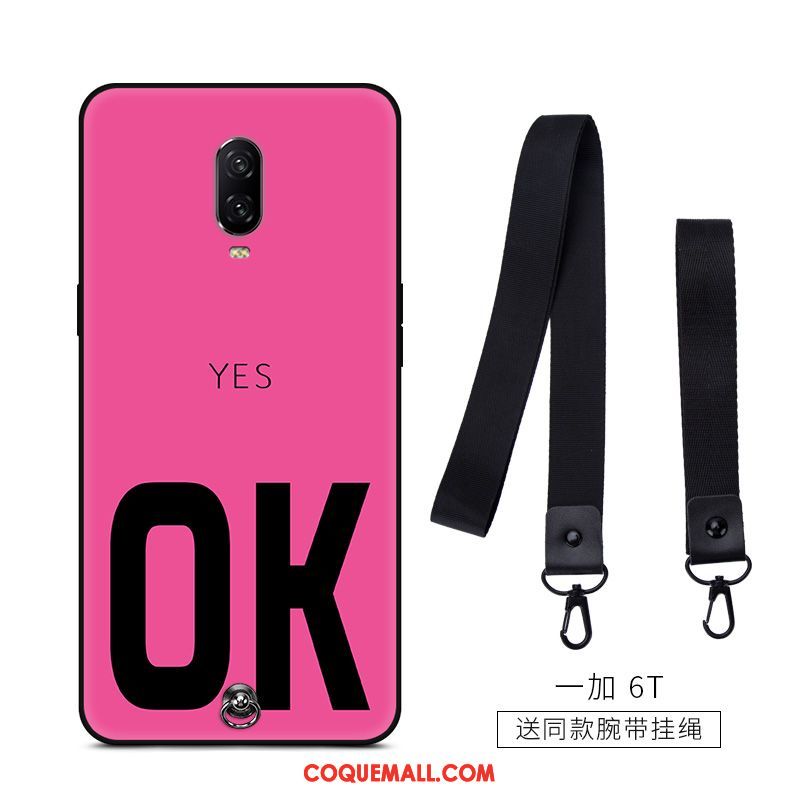 Étui Oneplus 6t Charmant Fluide Doux Incassable, Coque Oneplus 6t Petit Art