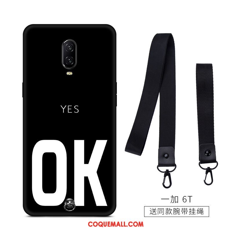 Étui Oneplus 6t Charmant Fluide Doux Incassable, Coque Oneplus 6t Petit Art