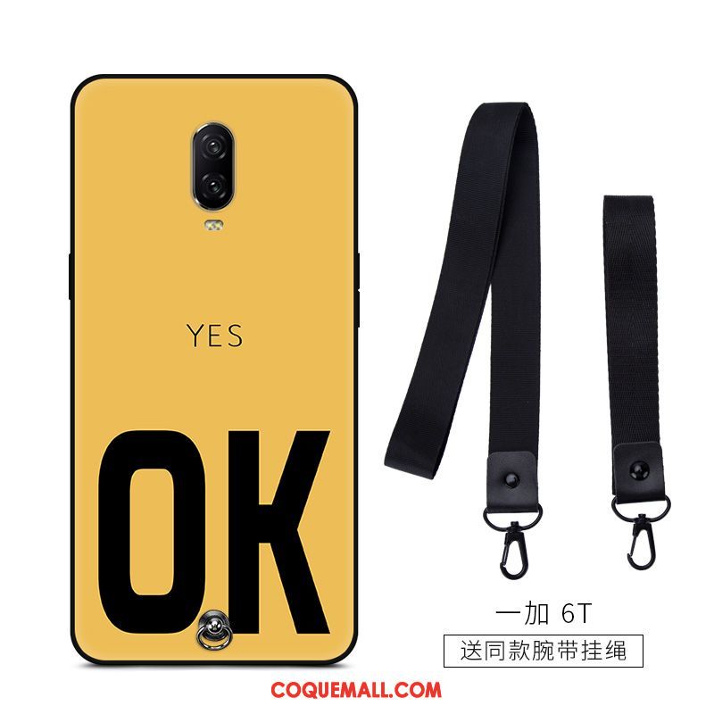 Étui Oneplus 6t Charmant Fluide Doux Incassable, Coque Oneplus 6t Petit Art