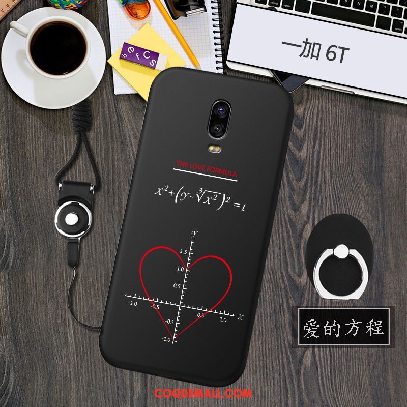 Étui Oneplus 6t Créatif Fluide Doux Modèle, Coque Oneplus 6t Noir Téléphone Portable