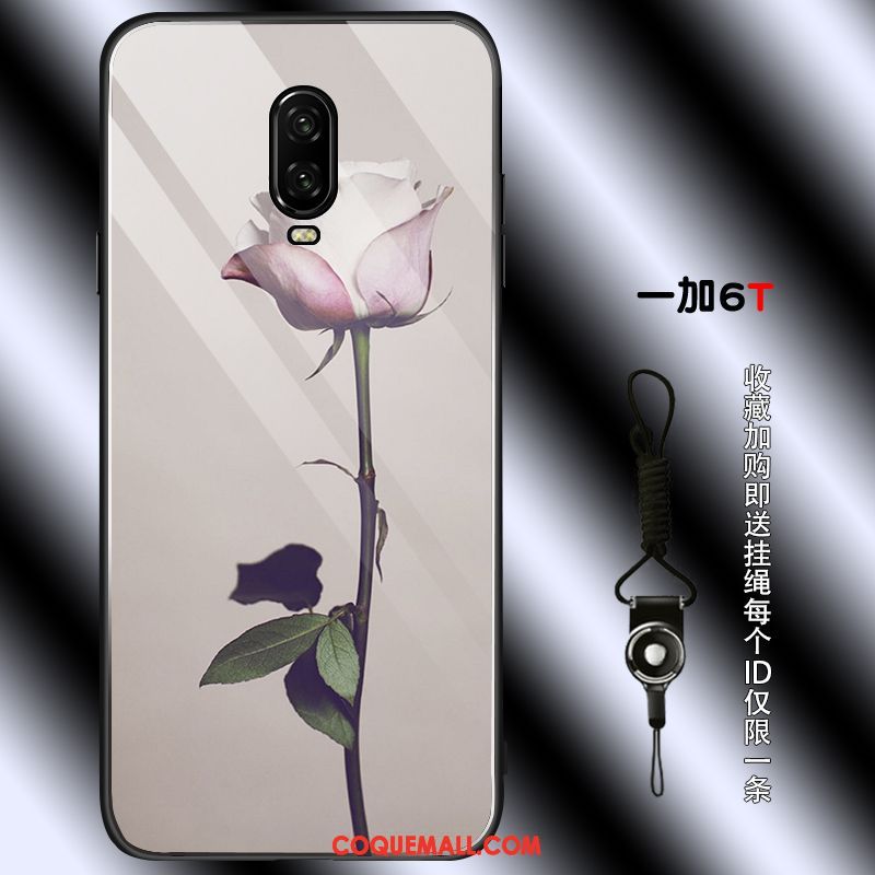 Étui Oneplus 6t Fluide Doux Téléphone Portable Personnalité, Coque Oneplus 6t Tendance Simple