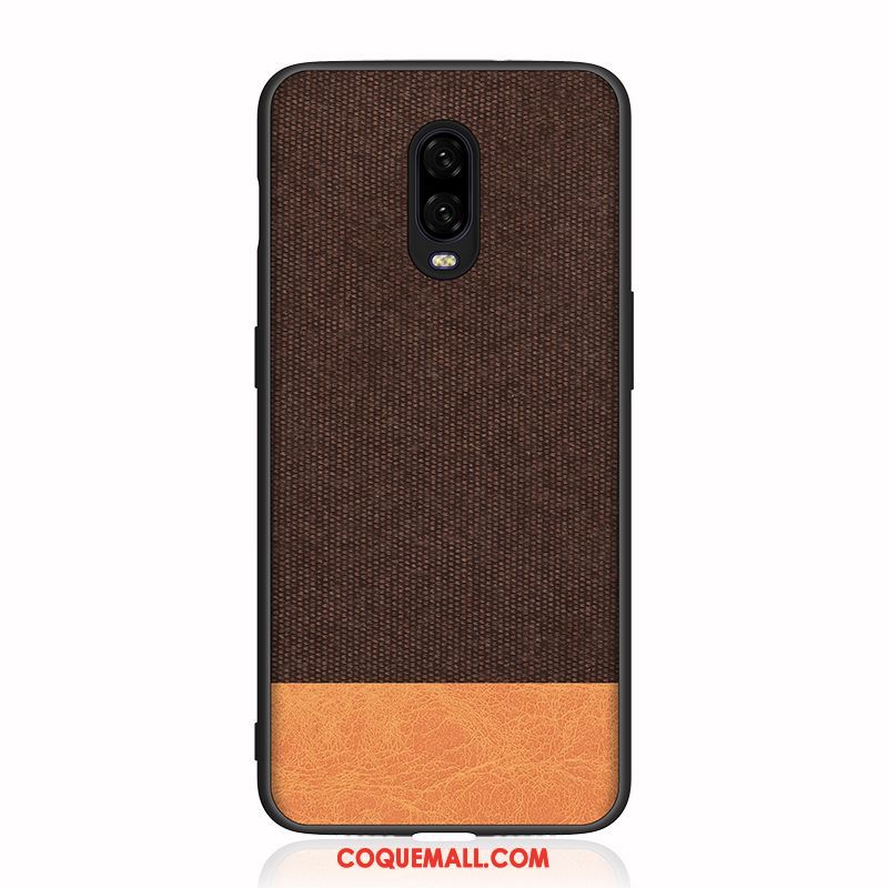 Étui Oneplus 6t Personnalité Protection Incassable, Coque Oneplus 6t Marque De Tendance Simple