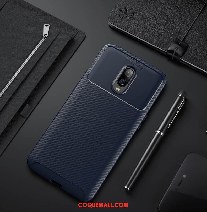 Étui Oneplus 6t Refroidissement Business Simple, Coque Oneplus 6t Délavé En Daim Silicone Braun