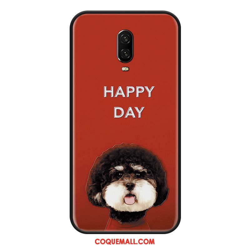 Étui Oneplus 6t Silicone Fluide Doux Rose, Coque Oneplus 6t Charmant Petit