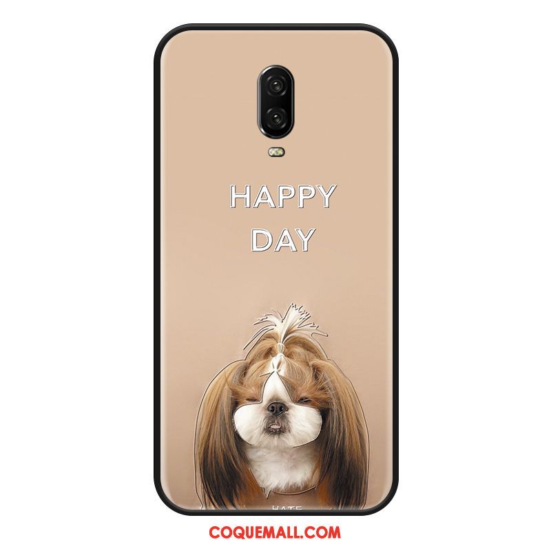 Étui Oneplus 6t Silicone Fluide Doux Rose, Coque Oneplus 6t Charmant Petit