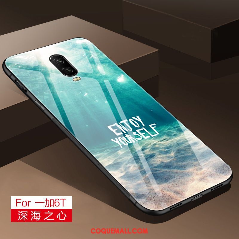 Étui Oneplus 6t Silicone Verre Frais, Coque Oneplus 6t Tout Compris Personnalité