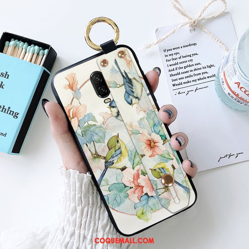 Étui Oneplus 6t Tout Compris Fluide Doux Vintage, Coque Oneplus 6t Créatif Net Rouge