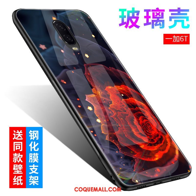 Étui Oneplus 6t Téléphone Portable Protection Fluide Doux, Coque Oneplus 6t Tout Compris Bleu Marin