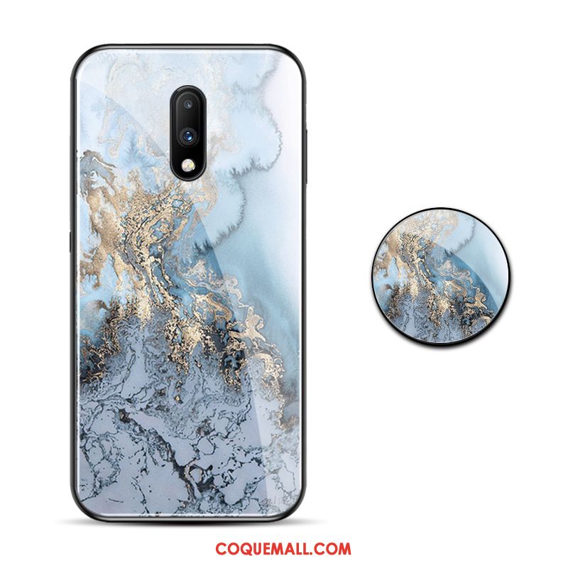 Étui Oneplus 7 Miroir Verre Créatif, Coque Oneplus 7 Difficile Noir