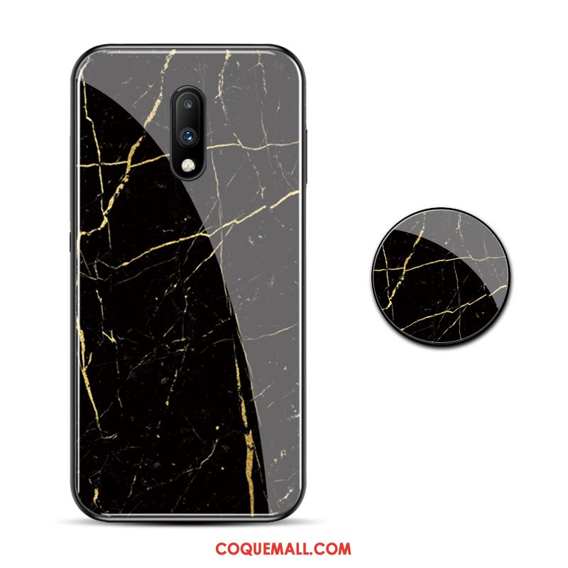 Étui Oneplus 7 Miroir Verre Créatif, Coque Oneplus 7 Difficile Noir