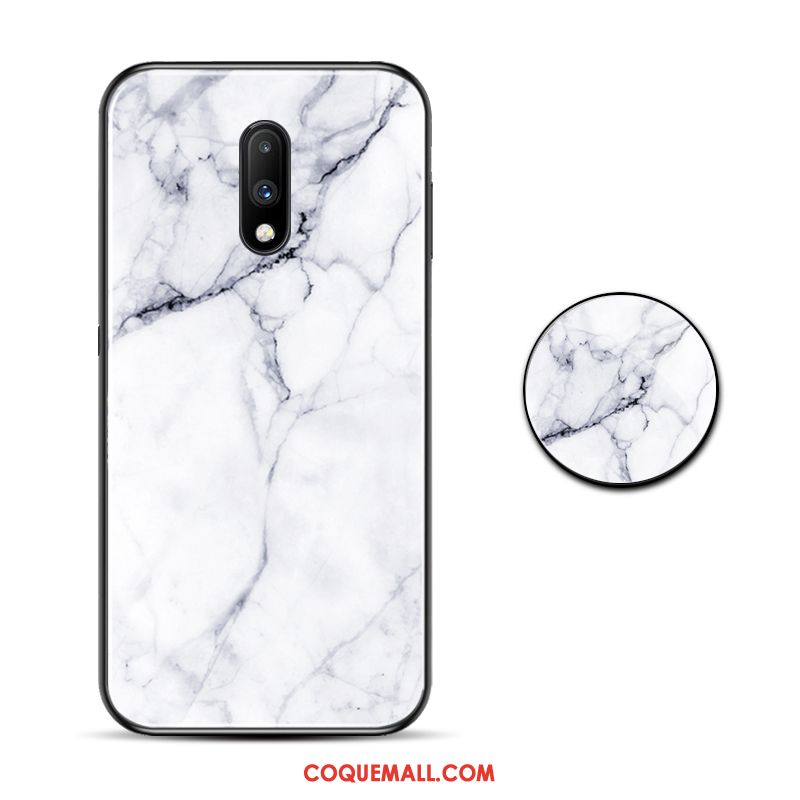 Étui Oneplus 7 Miroir Verre Créatif, Coque Oneplus 7 Difficile Noir