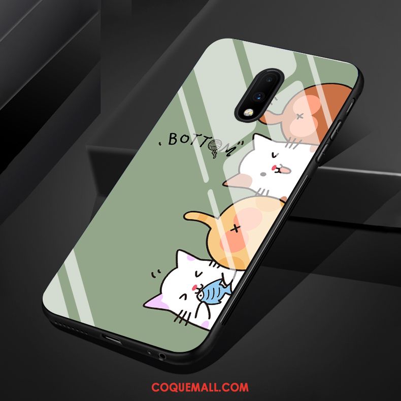 Étui Oneplus 7 Original Silicone Mignonne, Coque Oneplus 7 Rose Verre