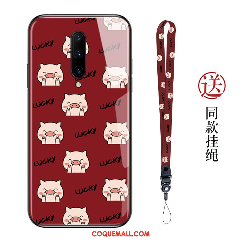 Étui Oneplus 7 Pro Charmant Dessin Animé Rouge, Coque Oneplus 7 Pro Protection Téléphone Portable