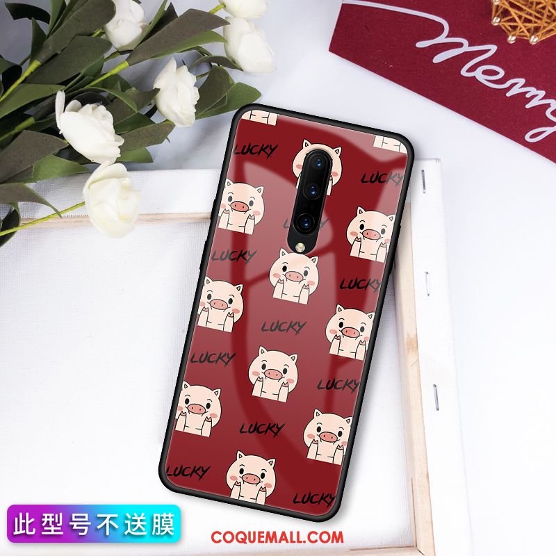 Étui Oneplus 7 Pro Dessin Animé Fluide Doux Miroir, Coque Oneplus 7 Pro Vent Silicone