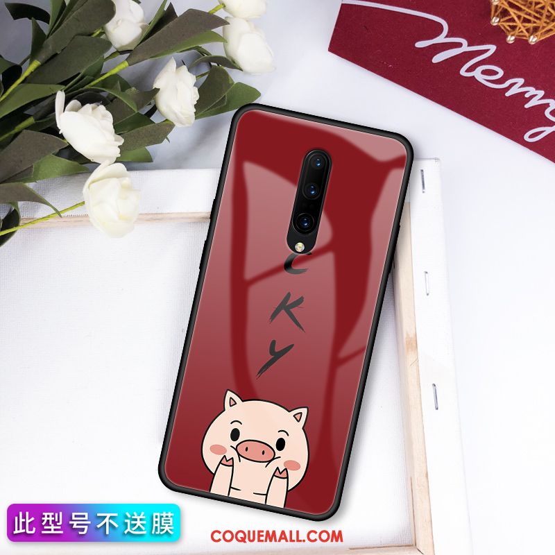 Étui Oneplus 7 Pro Dessin Animé Fluide Doux Miroir, Coque Oneplus 7 Pro Vent Silicone