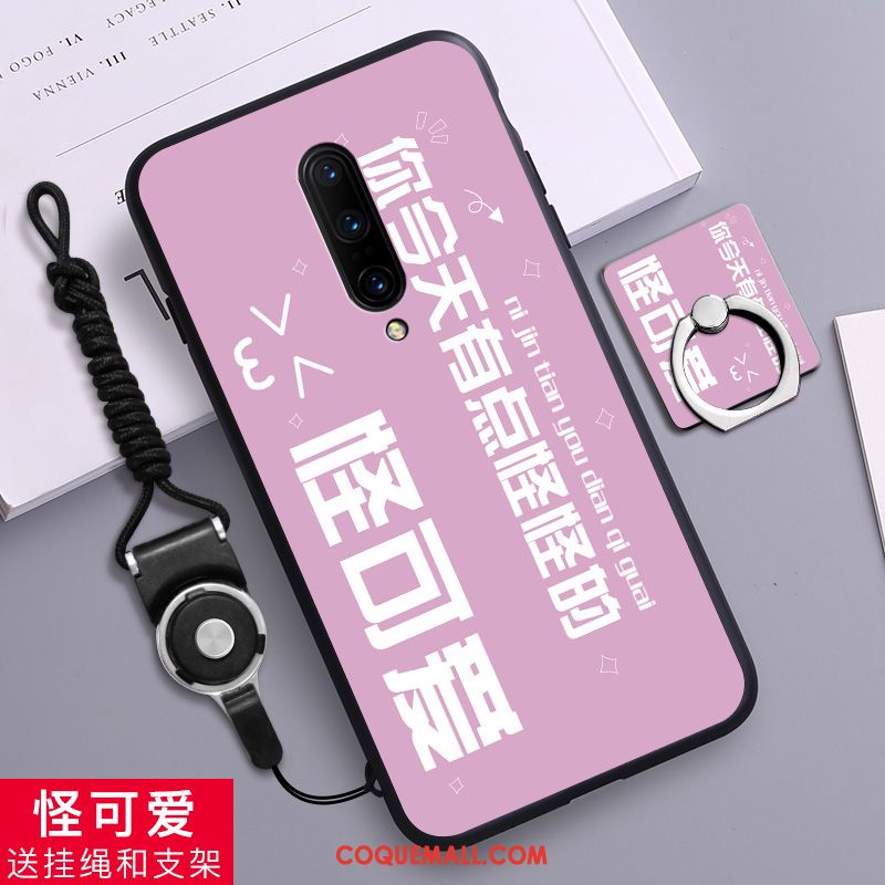 Étui Oneplus 7 Pro Fluide Doux Dessin Animé Téléphone Portable, Coque Oneplus 7 Pro Personnalité Jaune