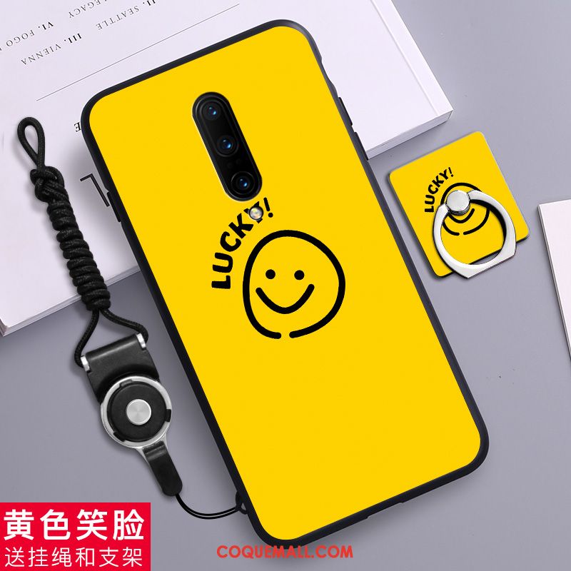 Étui Oneplus 7 Pro Fluide Doux Dessin Animé Téléphone Portable, Coque Oneplus 7 Pro Personnalité Jaune