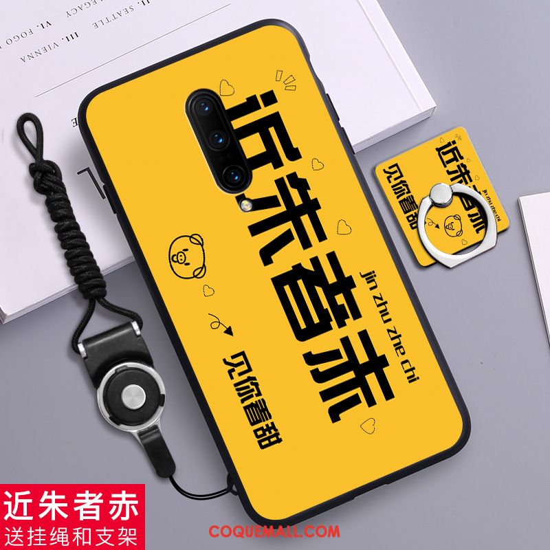 Étui Oneplus 7 Pro Fluide Doux Dessin Animé Téléphone Portable, Coque Oneplus 7 Pro Personnalité Jaune