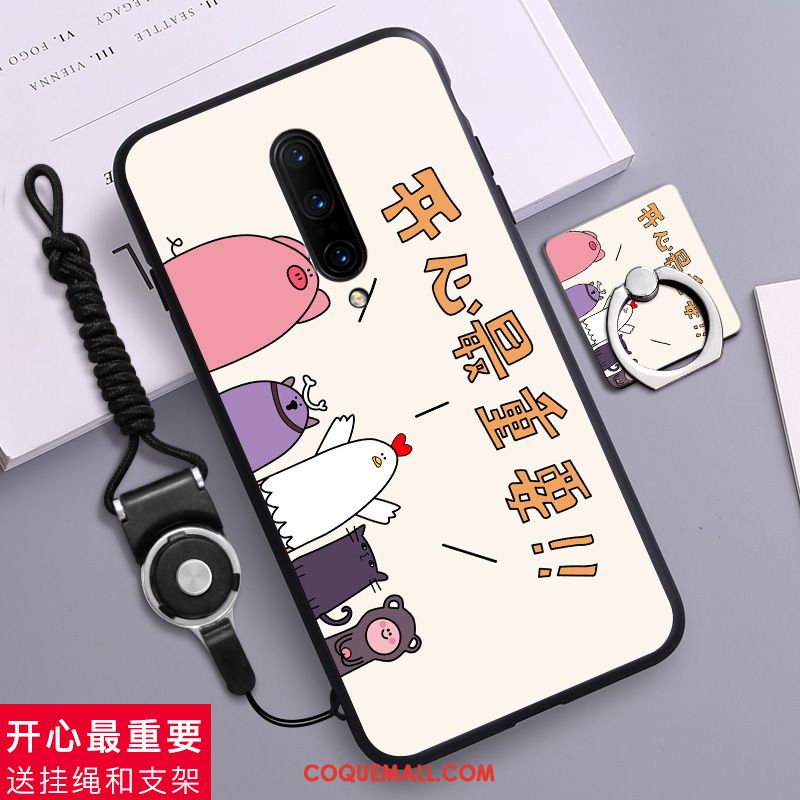 Étui Oneplus 7 Pro Fluide Doux Dessin Animé Téléphone Portable, Coque Oneplus 7 Pro Personnalité Jaune