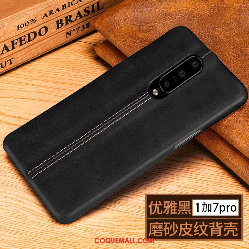 Étui Oneplus 7 Pro Incassable Délavé En Daim Casual, Coque Oneplus 7 Pro Luxe Sac