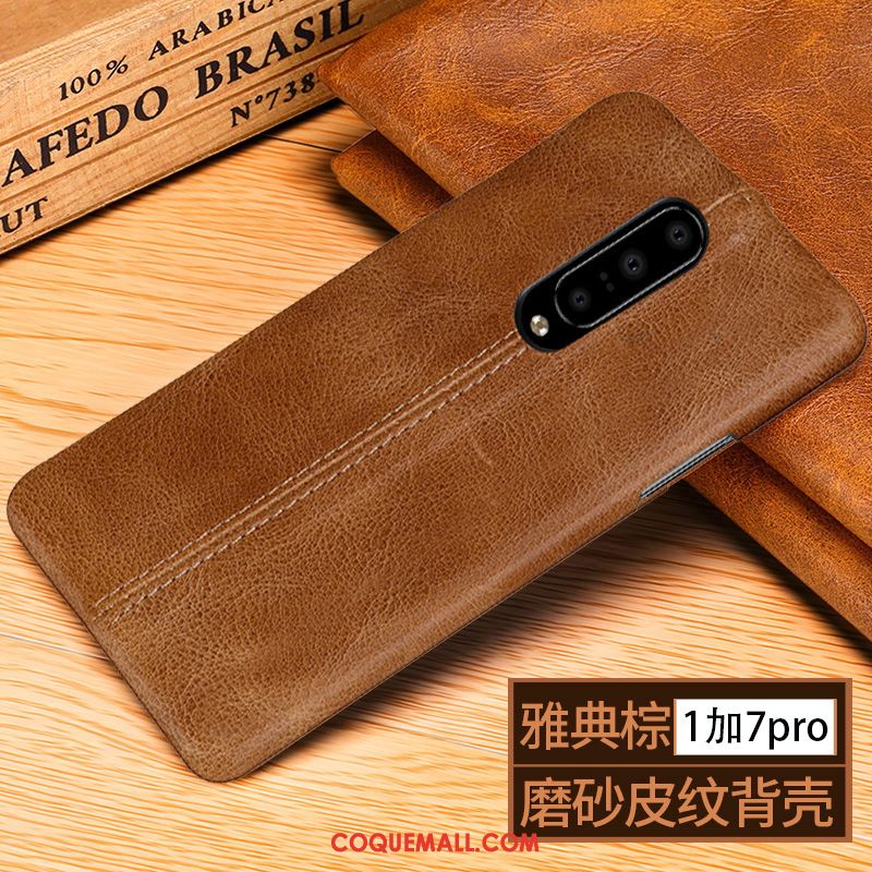 Étui Oneplus 7 Pro Incassable Délavé En Daim Casual, Coque Oneplus 7 Pro Luxe Sac