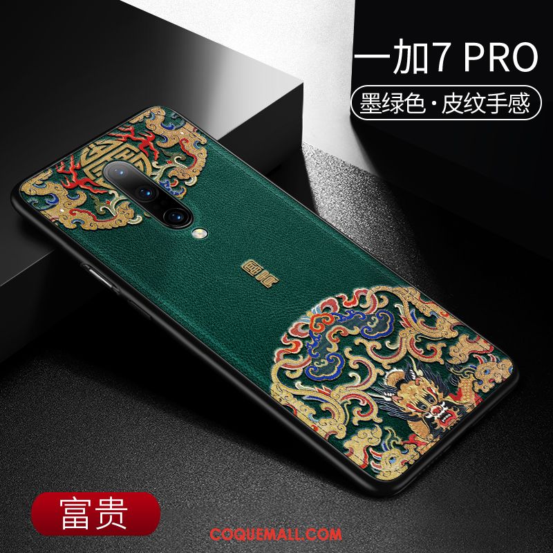 Étui Oneplus 7 Pro Incassable Modèle Fleurie Cuir, Coque Oneplus 7 Pro Style Chinois Téléphone Portable