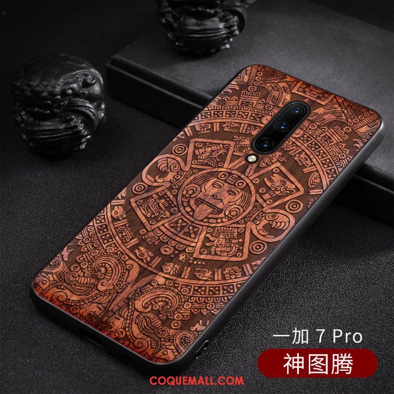 Étui Oneplus 7 Pro Motif Nouveau Créatif, Coque Oneplus 7 Pro Bois Massif En Bois Braun