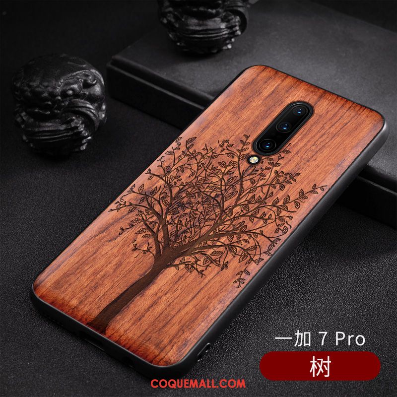 Étui Oneplus 7 Pro Motif Nouveau Créatif, Coque Oneplus 7 Pro Bois Massif En Bois Braun