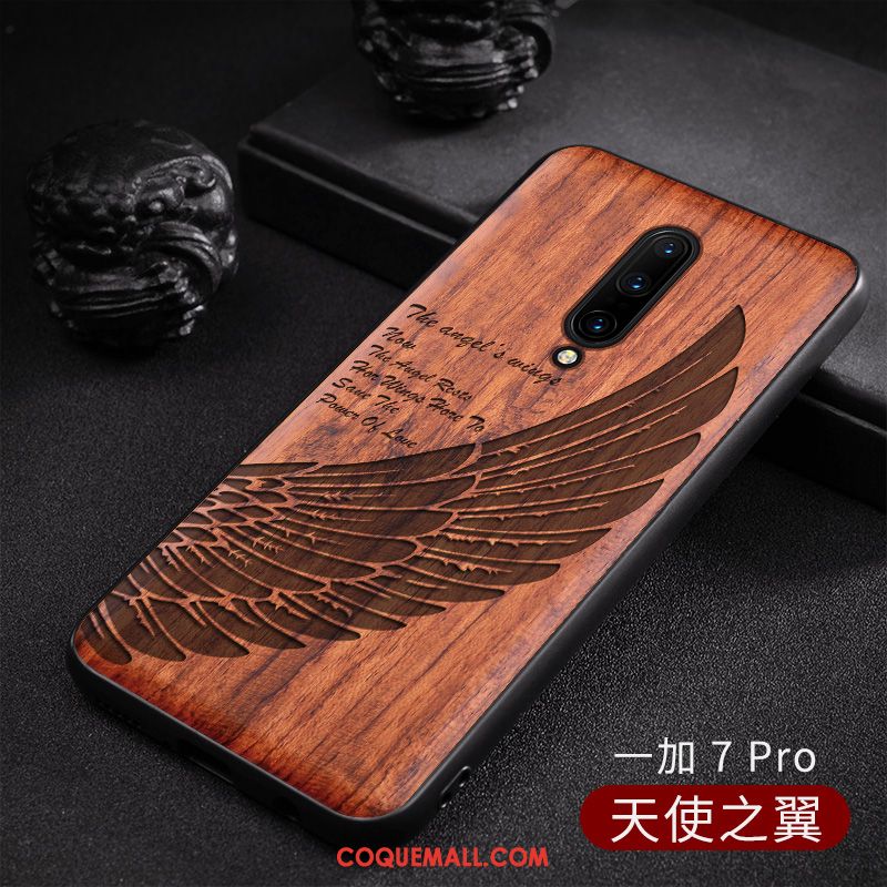 Étui Oneplus 7 Pro Motif Nouveau Créatif, Coque Oneplus 7 Pro Bois Massif En Bois Braun