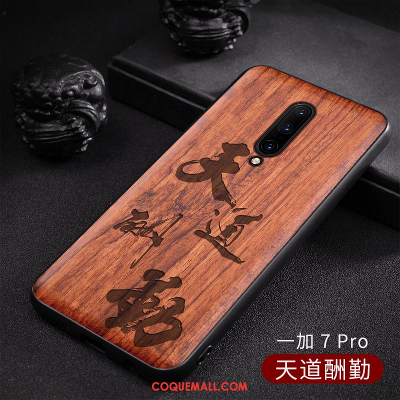 Étui Oneplus 7 Pro Motif Nouveau Créatif, Coque Oneplus 7 Pro Bois Massif En Bois Braun