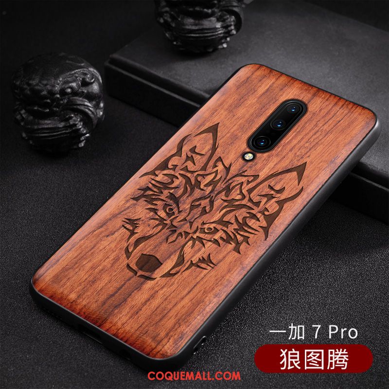 Étui Oneplus 7 Pro Motif Nouveau Créatif, Coque Oneplus 7 Pro Bois Massif En Bois Braun