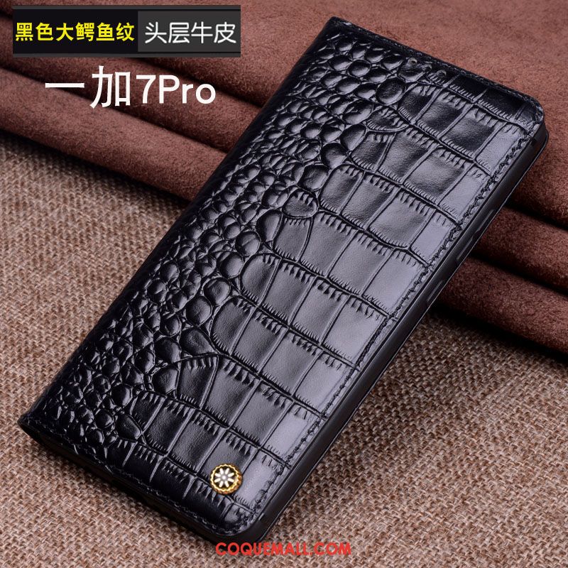 Étui Oneplus 7 Pro Protection Cuir Véritable Membrane, Coque Oneplus 7 Pro En Cuir Incassable Braun