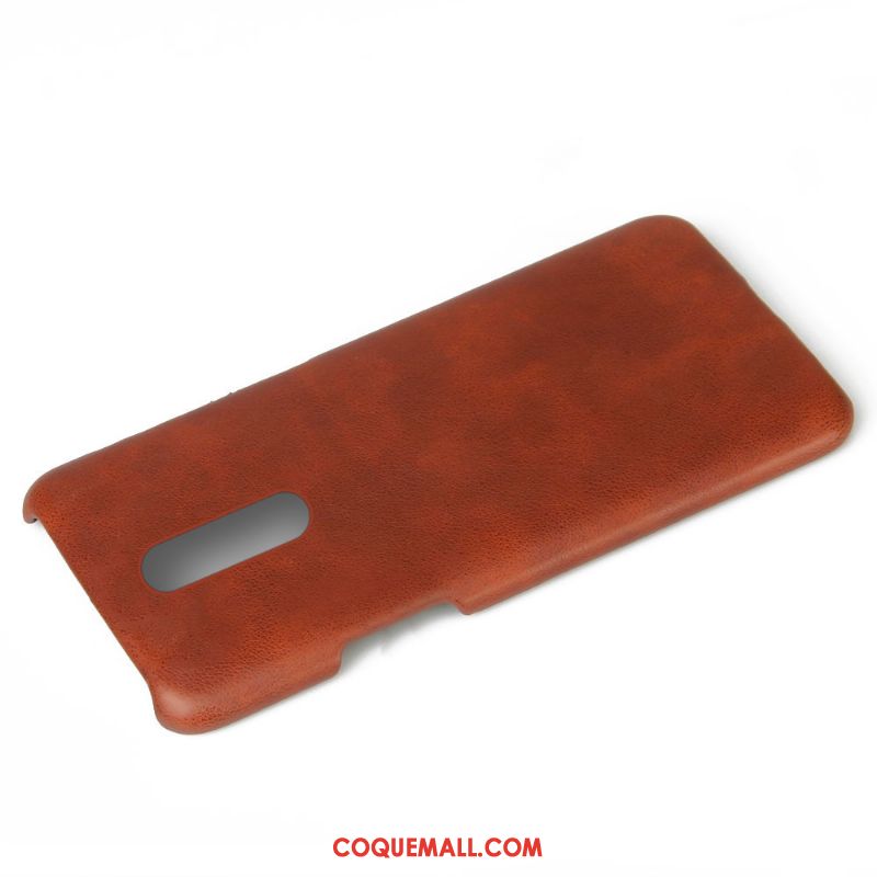 Étui Oneplus 7 Pro Protection En Cuir Qualité, Coque Oneplus 7 Pro Vintage Rouge