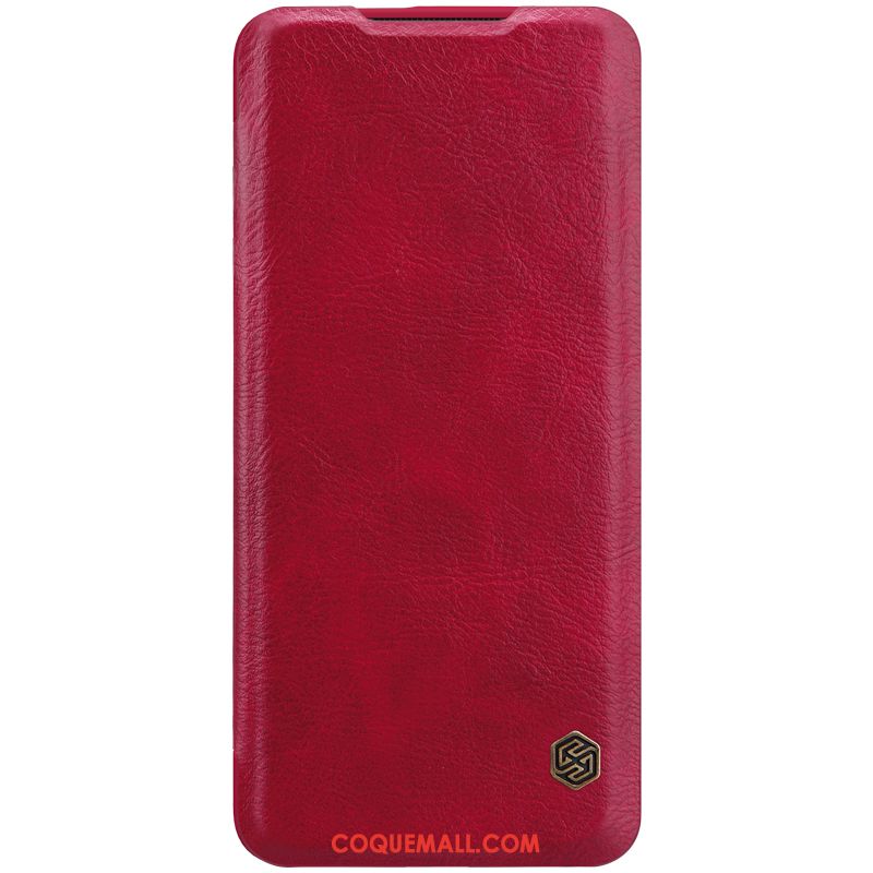 Étui Oneplus 7 Pro Protection Or Rouge, Coque Oneplus 7 Pro En Cuir Tout Compris