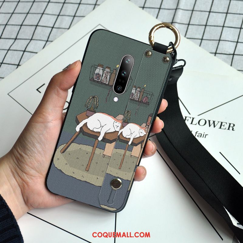 Étui Oneplus 7 Pro Protection Tout Compris Bleu Marin, Coque Oneplus 7 Pro Ornements Suspendus Dessin Animé