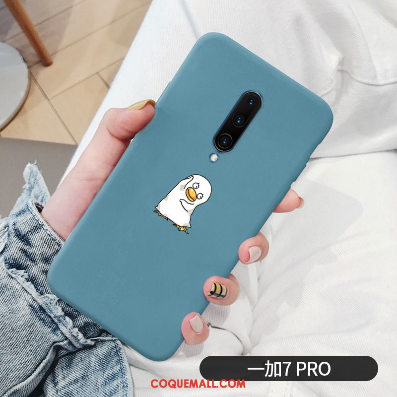 Étui Oneplus 7 Pro Silicone Fluide Doux Protection, Coque Oneplus 7 Pro Rose Créatif