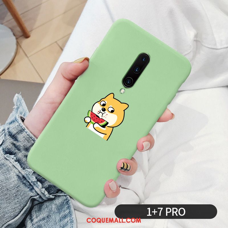 Étui Oneplus 7 Pro Vert Téléphone Portable Silicone, Coque Oneplus 7 Pro Personnalité Très Mince