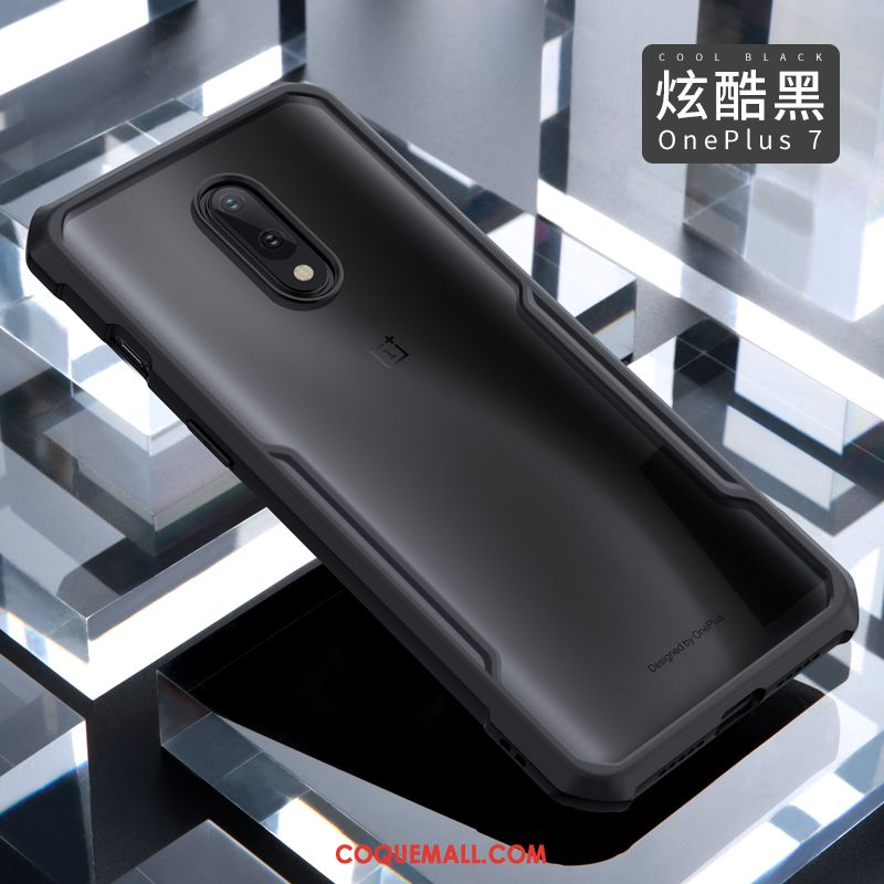 Étui Oneplus 7 Protection Très Mince Noir, Coque Oneplus 7 Créatif Verre