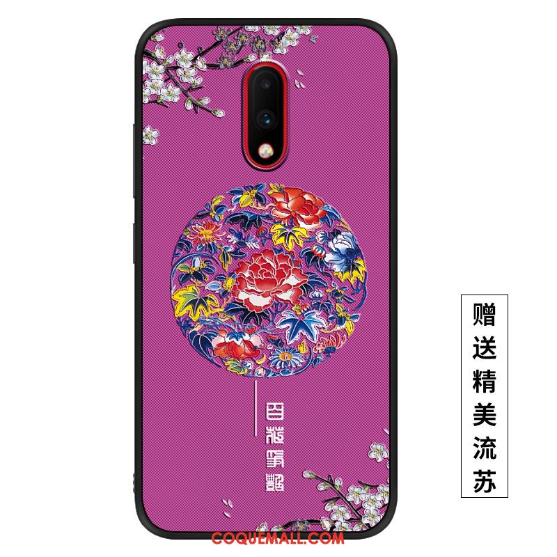 Étui Oneplus 7 Téléphone Portable Créatif Incassable, Coque Oneplus 7 Tout Compris Violet