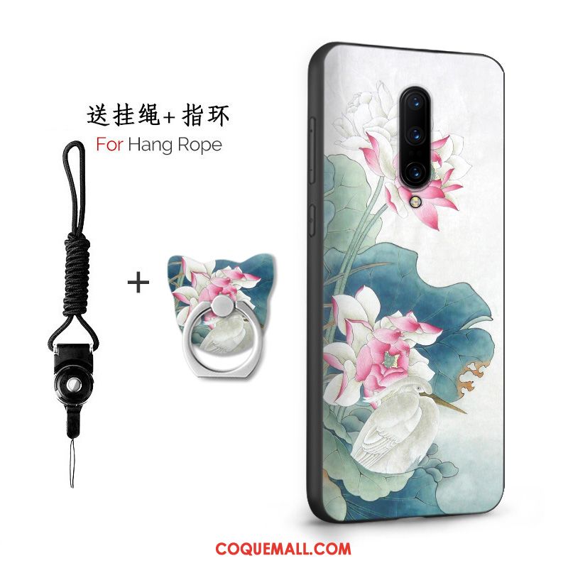 Étui Oneplus 7 Téléphone Portable Marque De Tendance Amoureux, Coque Oneplus 7 Incassable Net Rouge