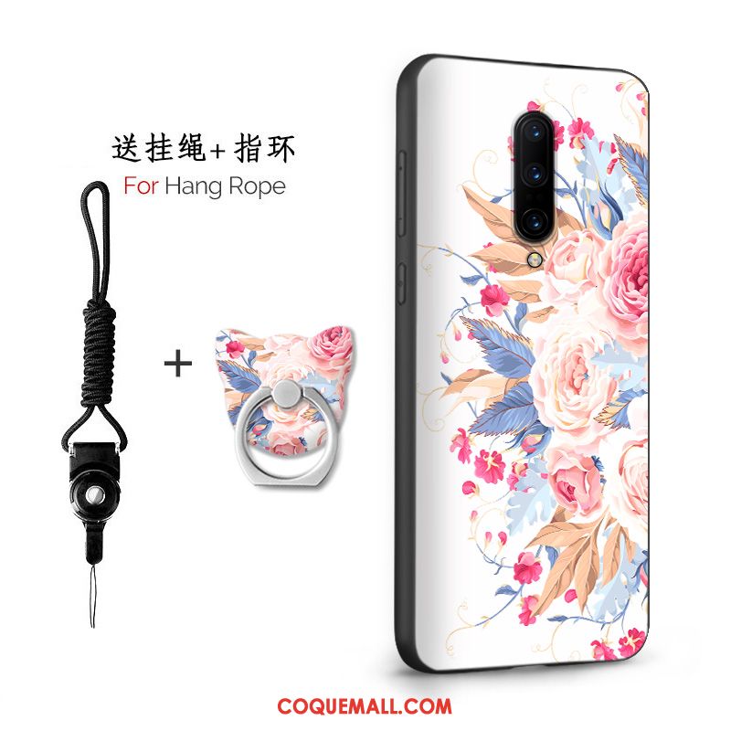 Étui Oneplus 7 Téléphone Portable Marque De Tendance Amoureux, Coque Oneplus 7 Incassable Net Rouge