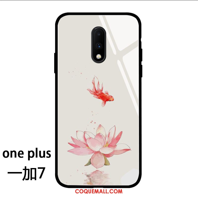 Étui Oneplus 7 Verre Art Nouveau, Coque Oneplus 7 Squid Style Chinois