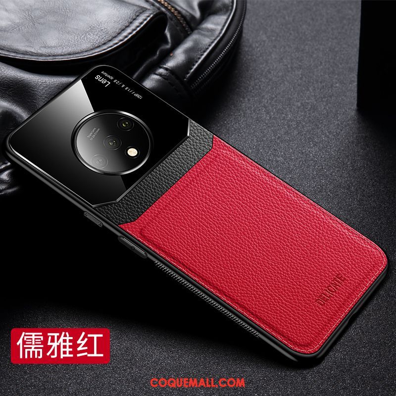 Étui Oneplus 7t Incassable Fluide Doux Marque De Tendance, Coque Oneplus 7t Cuir Business