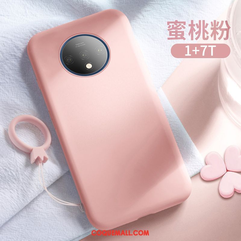 Étui Oneplus 7t Incassable Tout Compris Silicone, Coque Oneplus 7t Protection Rose