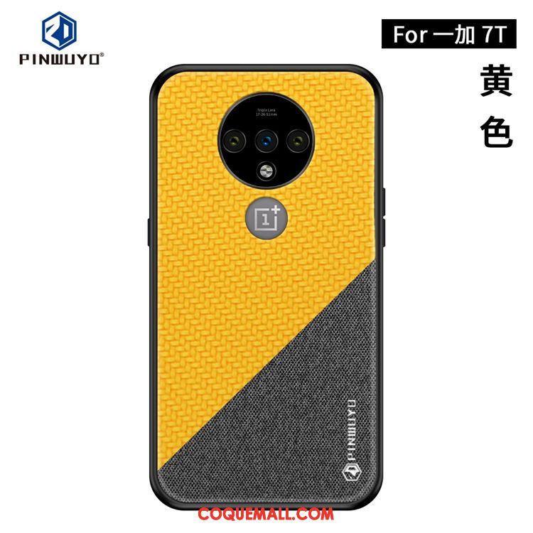 Étui Oneplus 7t Modèle Fleurie Incassable Tout Compris, Coque Oneplus 7t Bleu Antidérapant