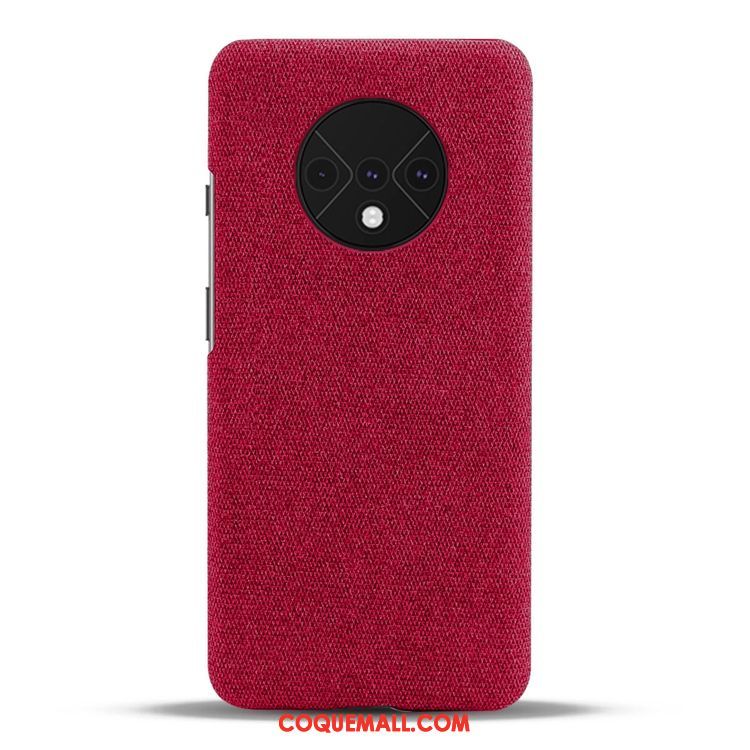 Étui Oneplus 7t Personnalité Rouge Incassable, Coque Oneplus 7t Très Mince Modèle Fleurie