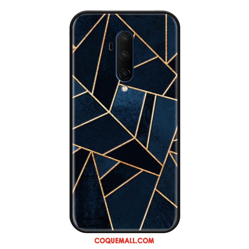 Étui Oneplus 7t Pro Créatif Délavé En Daim Personnalité, Coque Oneplus 7t Pro Géométrie Protection