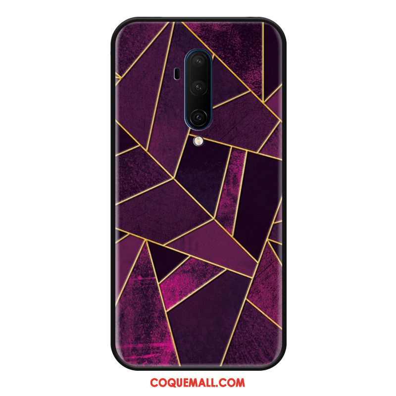 Étui Oneplus 7t Pro Créatif Délavé En Daim Personnalité, Coque Oneplus 7t Pro Géométrie Protection