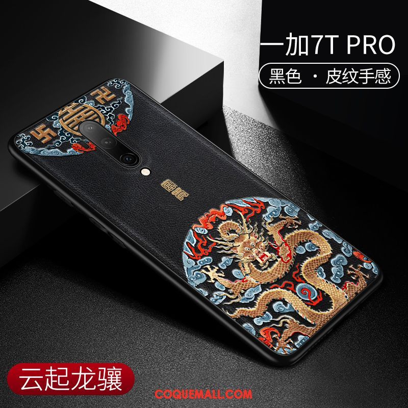 Étui Oneplus 7t Pro Créatif Tout Compris Protection, Coque Oneplus 7t Pro Cuir Incassable