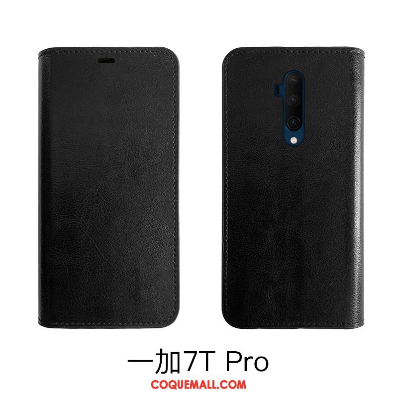 Étui Oneplus 7t Pro Cuir Véritable Protection Téléphone Portable, Coque Oneplus 7t Pro Incassable Bovins Braun